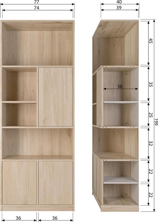 Actual product image Vtwonen Modulair (199 x 77 x 40 cm)
