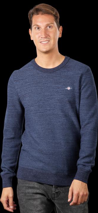 GANT Two Tone Pullover Crew Neck Evening Blue