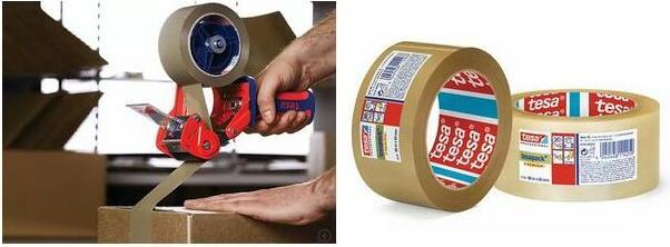 Actual product image tesa tesapack ULTRA STRONG Parcel Tape - PVC packing tape for tight packing and secure bundling (50 mm)