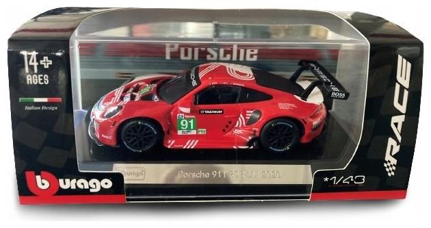 Produktbild Bburago 18-38308 - RACING - PORSCHE 911 RSR LEMANS 2020 (#91) - 1:43