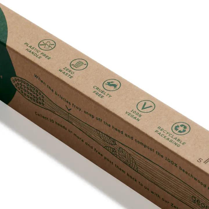 Actual product image Georganics Toothbrush from beech (Medium, 1 x)