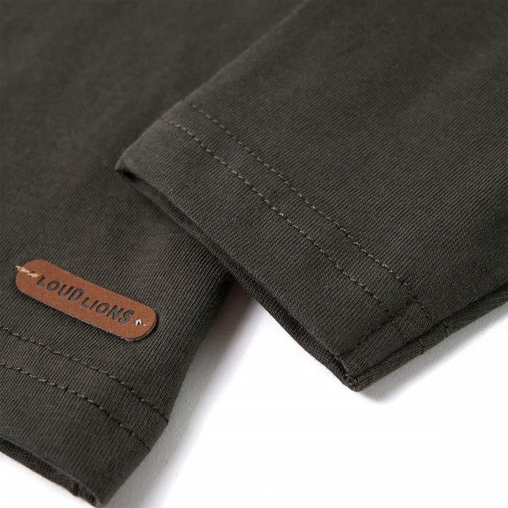 Immagine prodotto VidaXL Camicia da bambino a maniche lunghe kaki 128,Materiale: 100 (128)