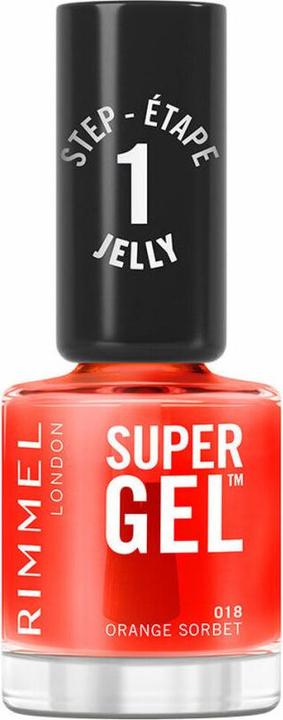 Produktbild Rimmel London SUPER GEL esmalte de uñas #18-Orange Sorbet 12 ml (018 Orange Sorbet, Gel-Effekt Nagellack)