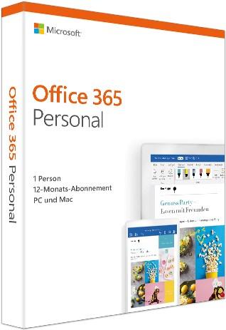 Produktbild Microsoft Office 365 Personal (1 User, 12 Monate)