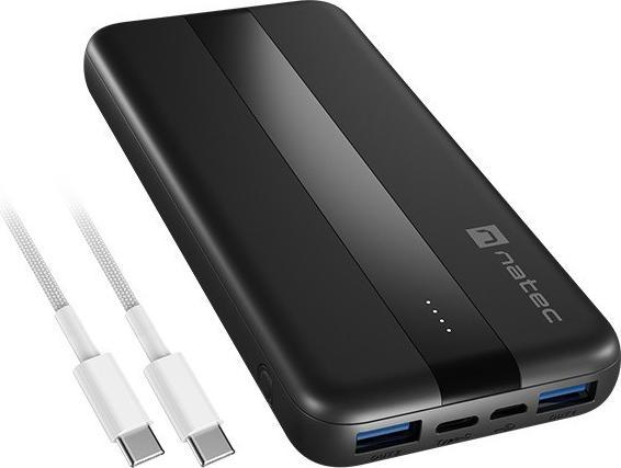 Immagine prodotto Genesis NATEC POWERBANK TREVI SLIM Q V2 10000MAH PD USB-C 20W + USB-A 18W + KABEL USB-C (10000 mAh)