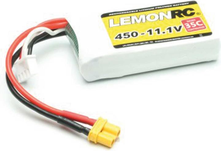 LemonRC Modèle de batterie (LiPo) 11,1 V 450 mAh Nombre d'éléments : 3 35 C Softcase XT (11.10 V, 450 mAh)