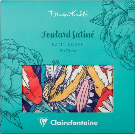Clairefontaine Frida Kahlo, Satin Scarf 70x70 cm