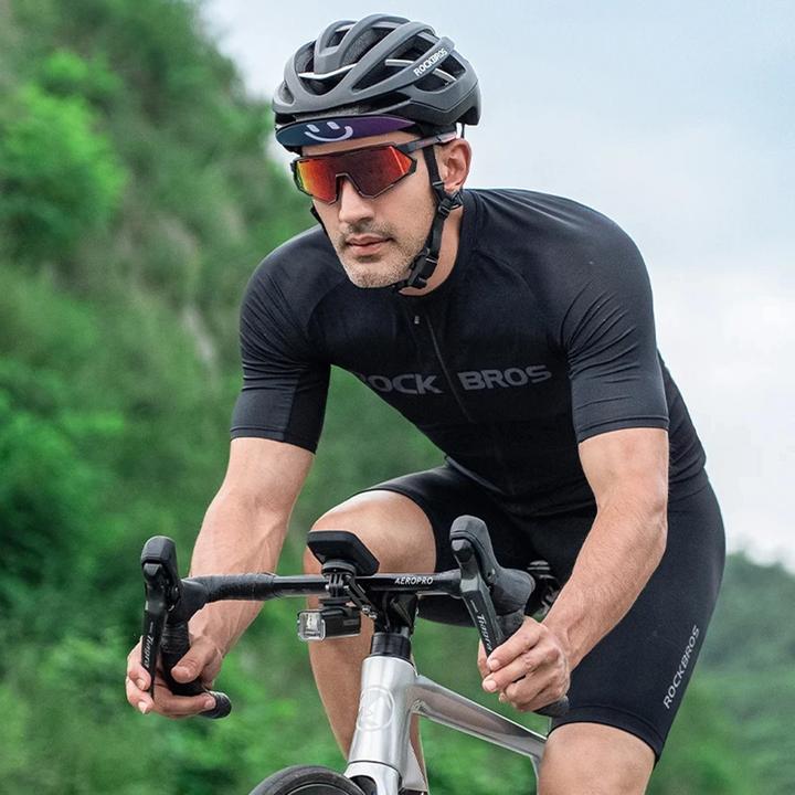 Actual product image Rockbros 18230005001 cycling cap with peak - black