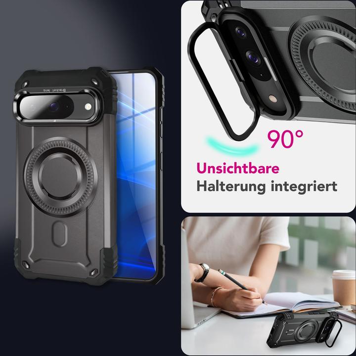 Image du produit Nalia Granite - Schlagfeste Panzer Hülle mit MagSafe & Kamera Standfuss - Military Cover (Google Pixel 9)