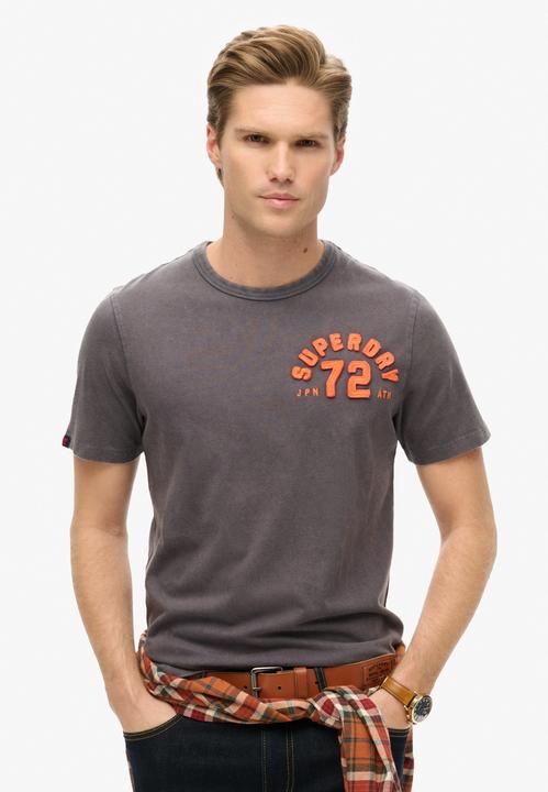 Actual product image Superdry T-Shirt Casual Bequem sitzend Vintage Athletic Chest Short Sleeve T-Shirt (L)
