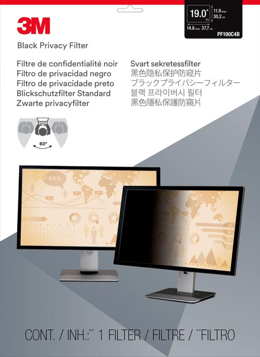 Produktbild 3M Blickschutzfilter für 48,30cm (19") Standard-Monitor (19", 5 : 4)