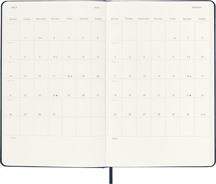 Actual product image Moleskine Daily calendar (A5, English)