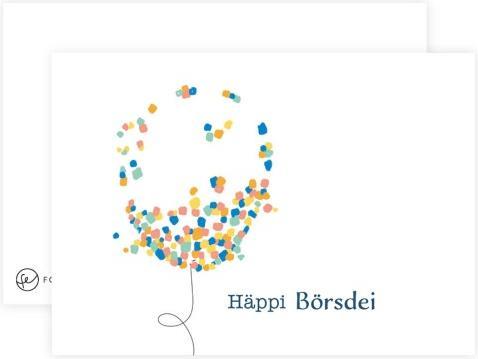 Produktbild Fotoeigenart Postkarte Häppi Börsdei Ballon (1 Stk.)