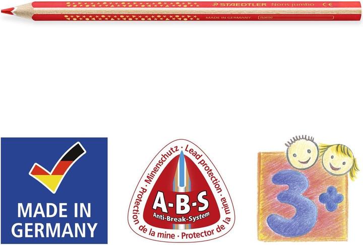 Actual product image Staedtler Noris jumbo 1284 Jumbo coloured pencil, single product, black (Black, 1 x)