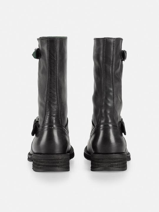 Immagine prodotto Felmini COOPER E034 Stivali biker in pelle nera con finitura vintage lavata a mano, morbida pelle e colore (37)