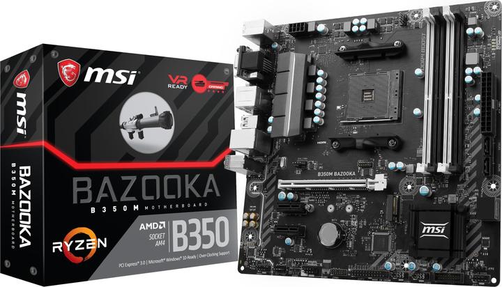 Actual product image MSI B350M BAZOOKA MATX AM4 (AM4, AMD B350, mATX)