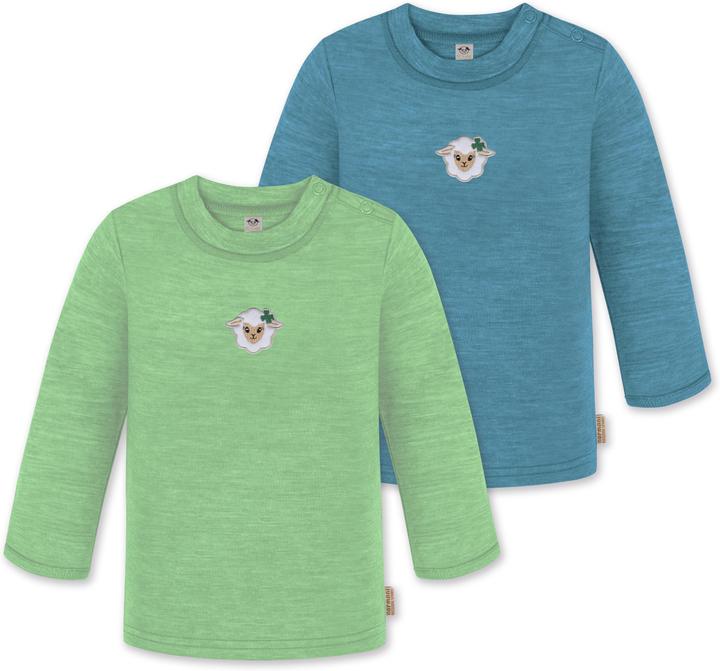 Normani 2er Pack Baby Merino Longsleeve „Taupo" - 9473 (86, 92)