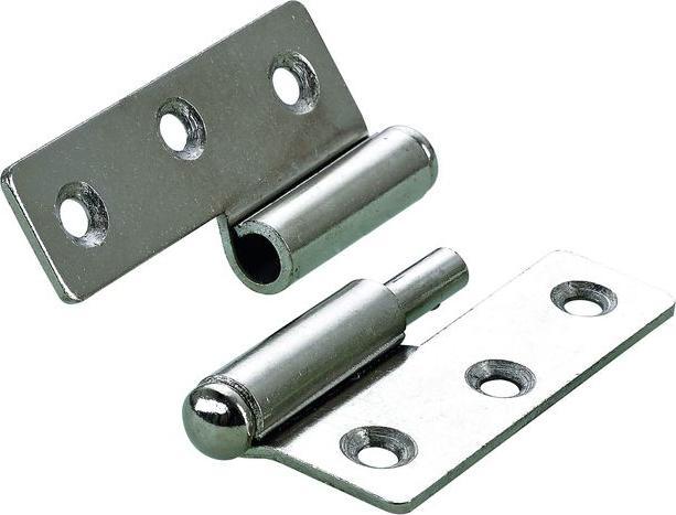 Hettich Mbelband links, vernickelt 50x40 mm, 2 Stck fr innenliegende Tren und Fenster