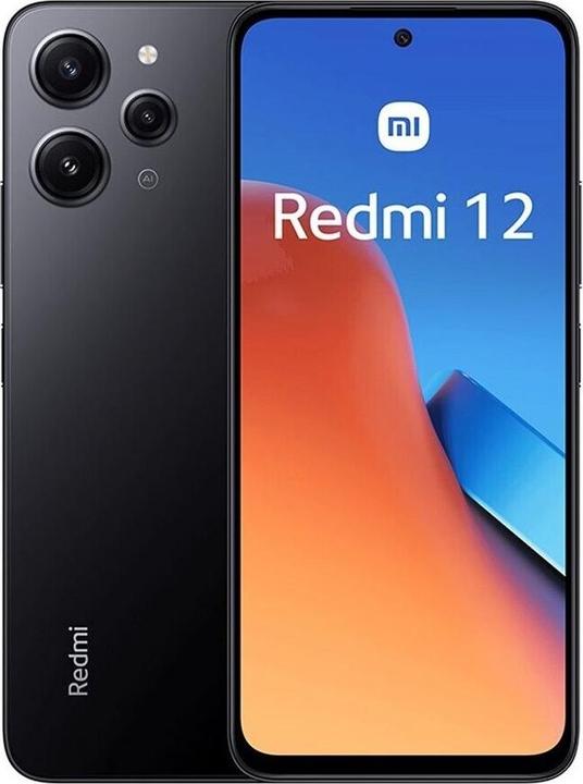 Xiaomi Redmi 12 (128 Go, Midnight Black, 6.79", Double SIM hybride, 50 Mpx, 4G)