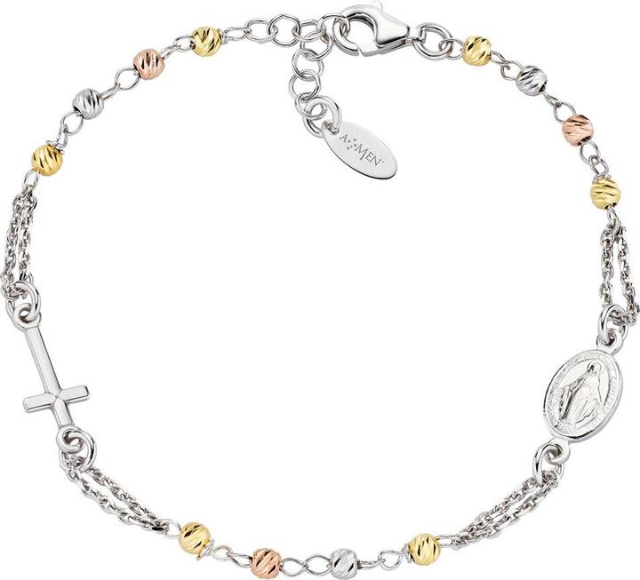 Immagine prodotto Amen Bracciale con grani di rosario (20 cm, Argento 925)