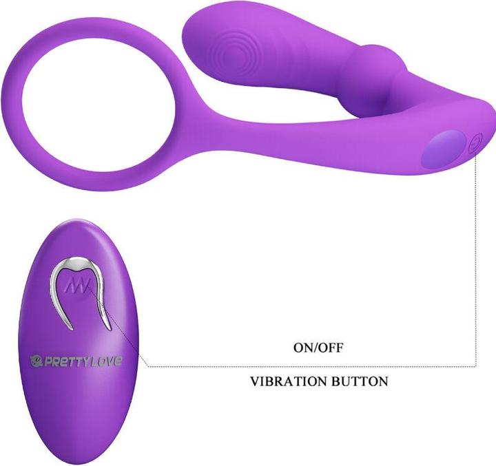 Produktbild Pretty Love Warren Violet Analring & Vibrator