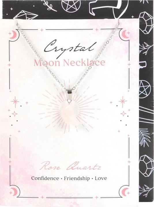 Immagine prodotto Something Different Collana con luna di cristallo e carta di quarzo rosa (100% materiale sintetico)