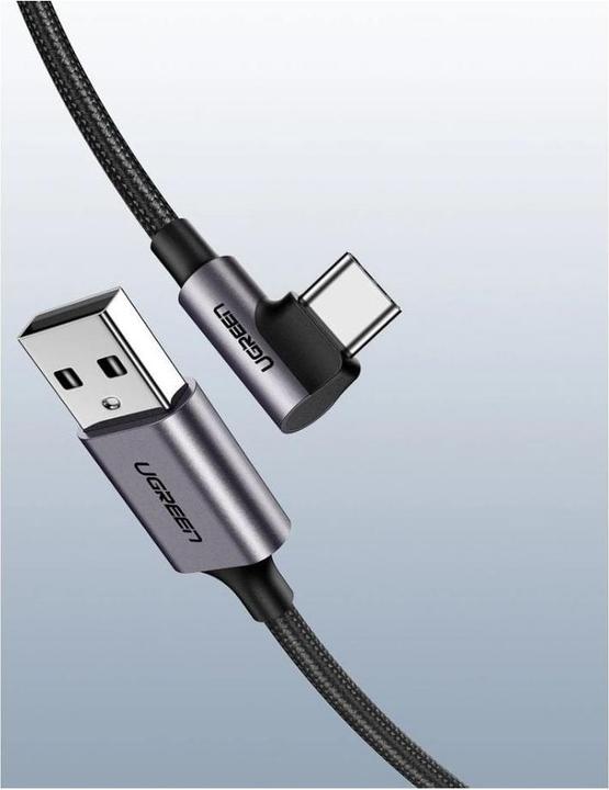 Productafbeelding Ugreen USB-C Haaks naar USB-A 2.0 A 3A Datakabel (2 m, USB 2.0, 18 W)