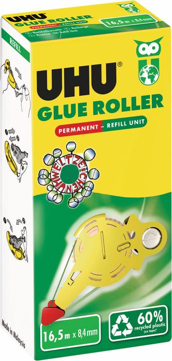 Actual product image UHU Adhesive roller perm. Refill Unit 990346 transparent