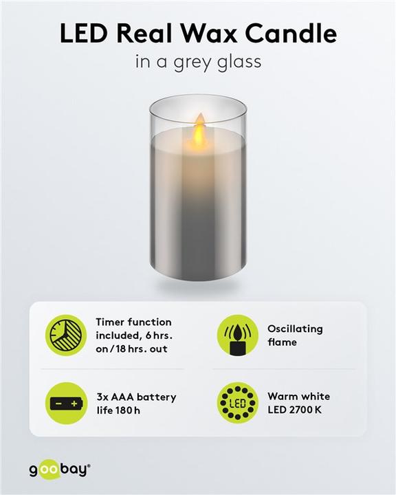 Produktbild Goobay LED-Echtwachs-Kerze (1 x)