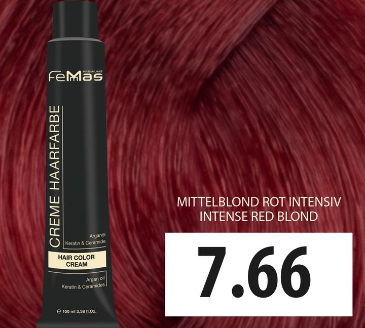 Produktbild FemMas 7.66) Haarfarbe Mıttelblond Rot Intensiv 100ml