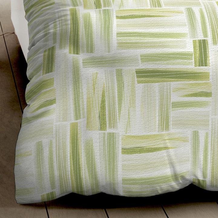Produktbild Kaeppel Seersucker Bettwäsche Frame limone (Bettwäsche Set, 155x220 cm + 80x80 cm)