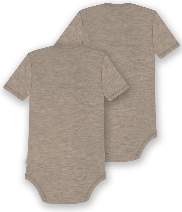 Actual product image Normani Set of 2 baby merino bodysuit short sleeves "Tauranga" - 9289 (56)