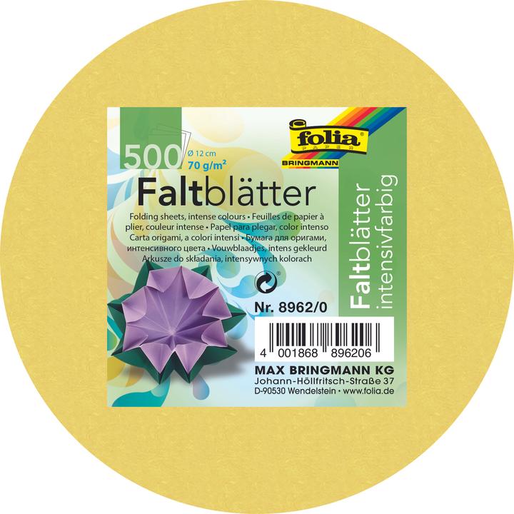 Produktbild Folia Faltblätter RUND 70g/m², Ø 12cm (70 g/m²)