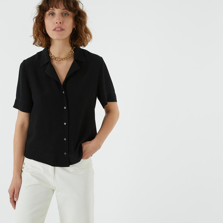 Produktbild La Redoute Collections Kurzärmelige Bluse mit Reverskragen (32)
