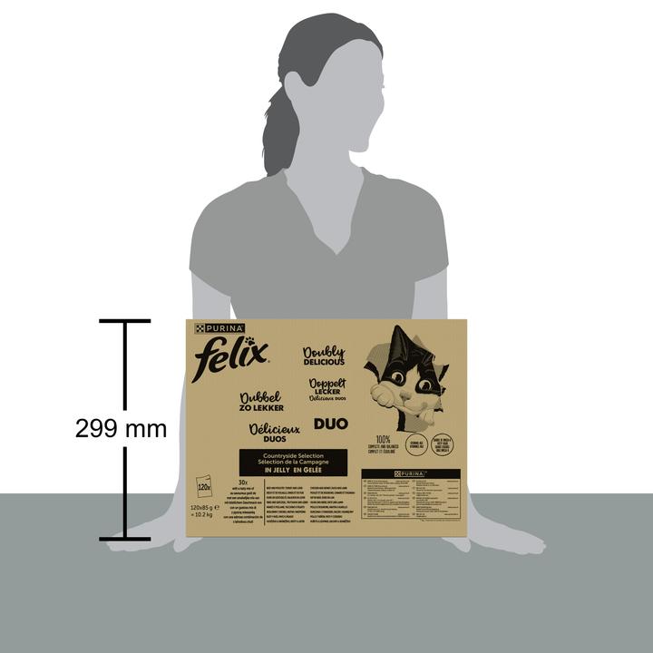 Produktbild Felix Doppelt lecker Fleisch (Adult, 120 Stk., 10200 g)