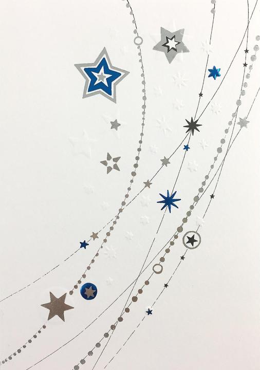 Actual product image ABC Christmas card stars, box with 6 pieces (6 pcs.)