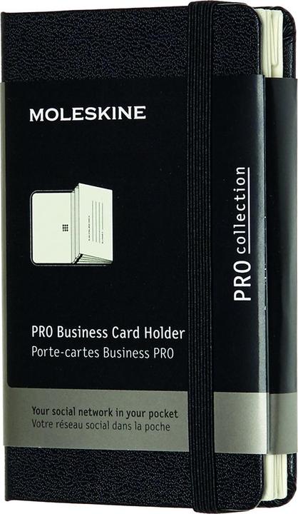 Immagine prodotto Moleskine Vassoio per biglietti da visita Pro Xs, copertina rigida, con 2 scomparti, nero (6,5 x 10,5 cm, Rigatura speciale, Copertina rigida)