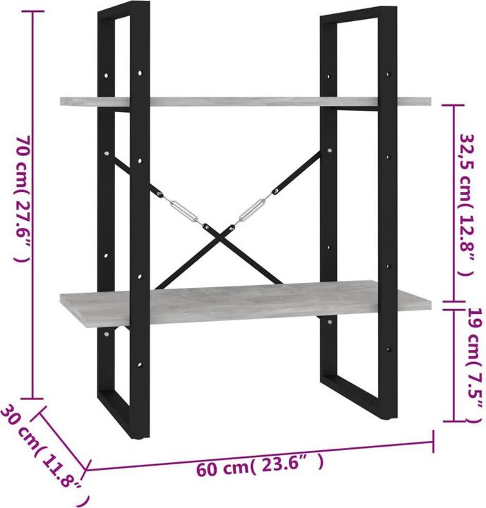 Actual product image VidaXL Berny (60 x 30 x 70 cm)