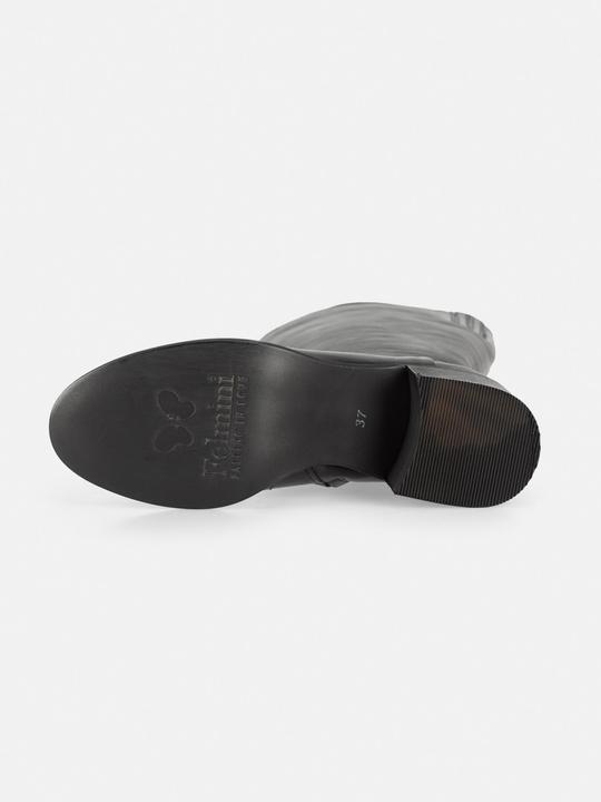 Actual product image Felmini MIRA D946 Stylish high boots with a low heel, made from genuine soft black leather. (39)