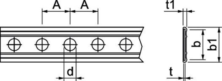 Actual product image OBO Bettermann OBO BETT, galvanised mounting tape MZ024 PE l 14 (14 mm)
