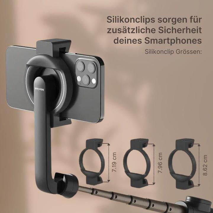 Produktbild Hermex Handy Stativ Tripod Magnethalterung Selfie Stick Smartphone