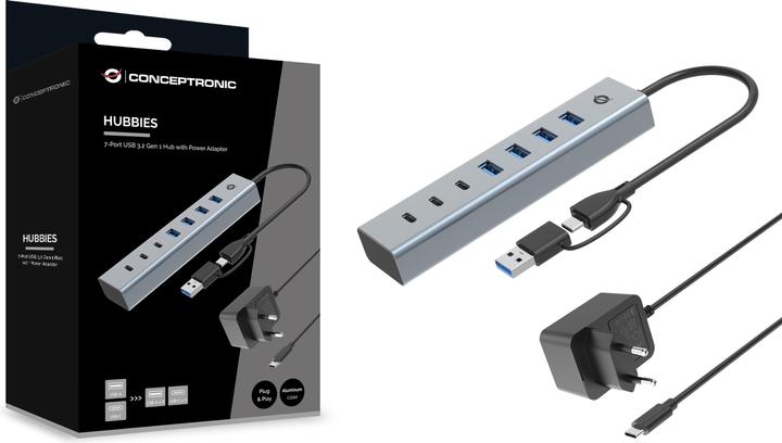 Image du produit Conceptronic HUBBIES20GP (USB-C, 7 Ports)