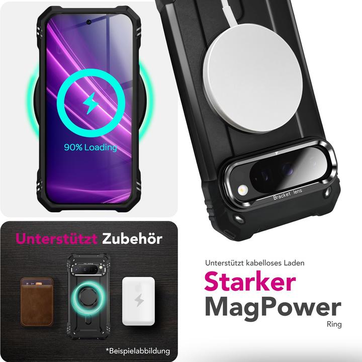 Image du produit Nalia Granite - Schlagfeste Panzer Hülle mit MagSafe & Kamera Standfuss - Military Cover (Google Pixel 9 Pro Fold)