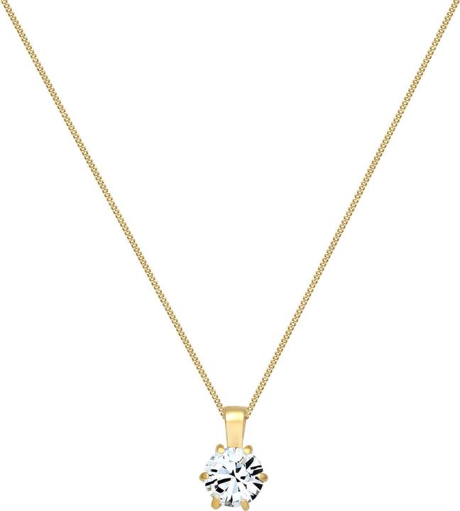 Immagine prodotto Elli Collana con catena a cordoncino Basic con cristalli in argento 925 (Cristallo di vetro, Argento 925)