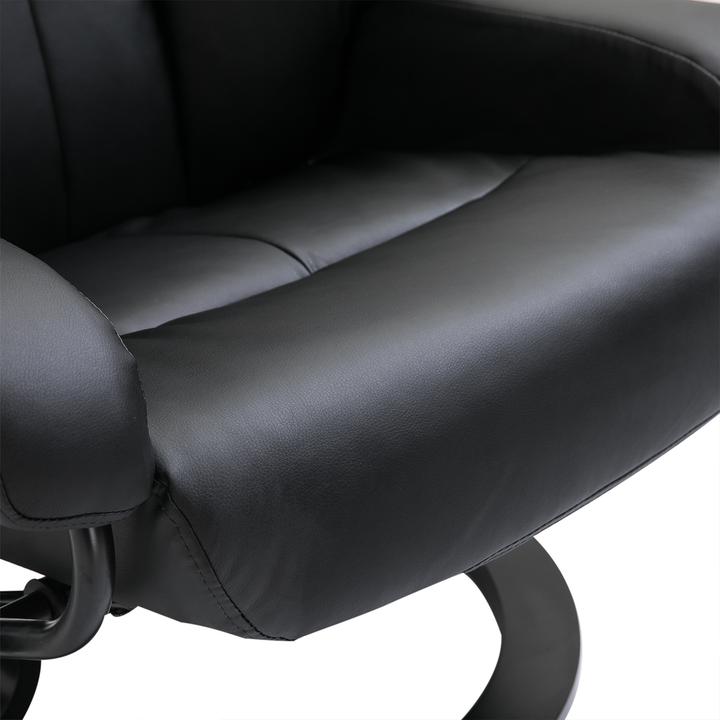 Image du produit Swisshandel24 Fauteuil de massage Repose-pieds Noir Fauteuil de relaxation Fauteuil de télévision électrique avec