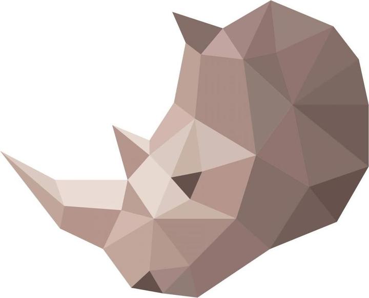 Produktbild Trenddeko Polygon - Nashornkopf (110 x 90 cm)