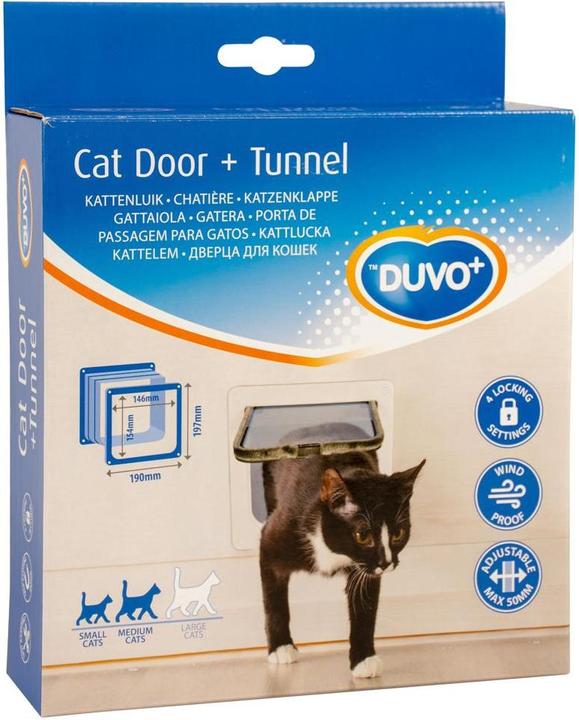 EBI Katzenklappe + Tunnel (Magnetische Katzenklappe)
