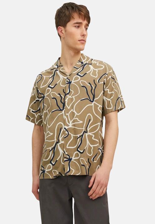 Actual product image Jack & Jones Jprbladrew Print Resort Shirt S/S Ln (L)