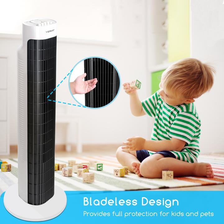 Produktbild Aigostar Turmventilator, 45W, Schwarz/Weiss
