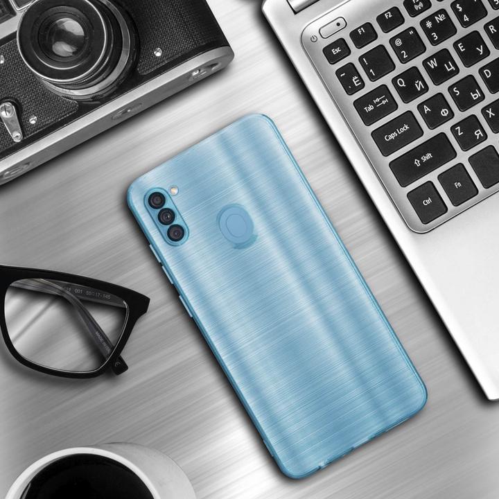 Actual product image Cadorabo Case for Samsung Galaxy A11 / M11 in TPU Brushed Camera Protector LM160 Style (Samsung Galaxy A11, Samsung Galaxy M11)